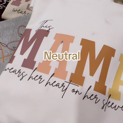 Personalized Wear Your Heart on Your Sleeve Sweatshirt Hoodie – Custom Gift for Mom or Grandma, Perfect Mother’s Day Gift