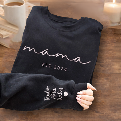 Personalized Grandma Embroidered Sweatshirt Hoodie – Keepsake Gift for Mom or Grandma, Perfect Mother’s Day Gift