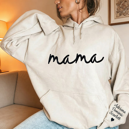 Personalized Mama Embroidered Sweatshirt – Custom Kids’ Names, Perfect Mother’s Day Gift