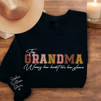 Personalized “This Mama Wears Her Heart on Her Sleeve” Sweatshirt Hoodie – Perfect Mother’s Day Gift