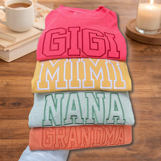 Personalized Grandma Embroidered Sweatshirt Hoodie – Unique Gift for Mom or Grandma, Perfect Mother’s Day Gift