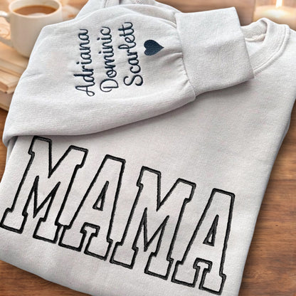 Personalized Grandma Embroidered Sweatshirt Hoodie – Unique Gift for Mom or Grandma, Perfect Mother’s Day Gift