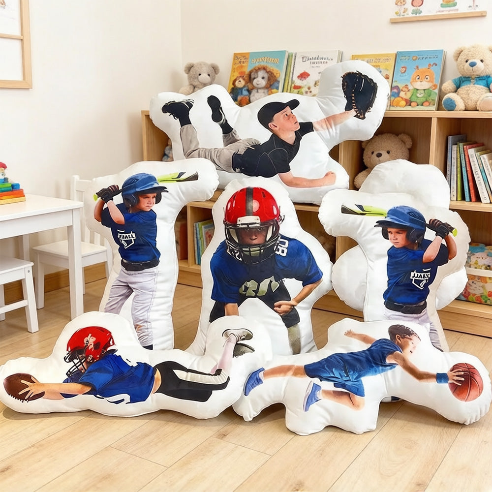 Turn Yourself into a Football Player! Personalized Photo Pillow
