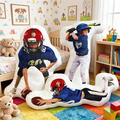 Turn Yourself into a Football Player! Personalized Photo Pillow