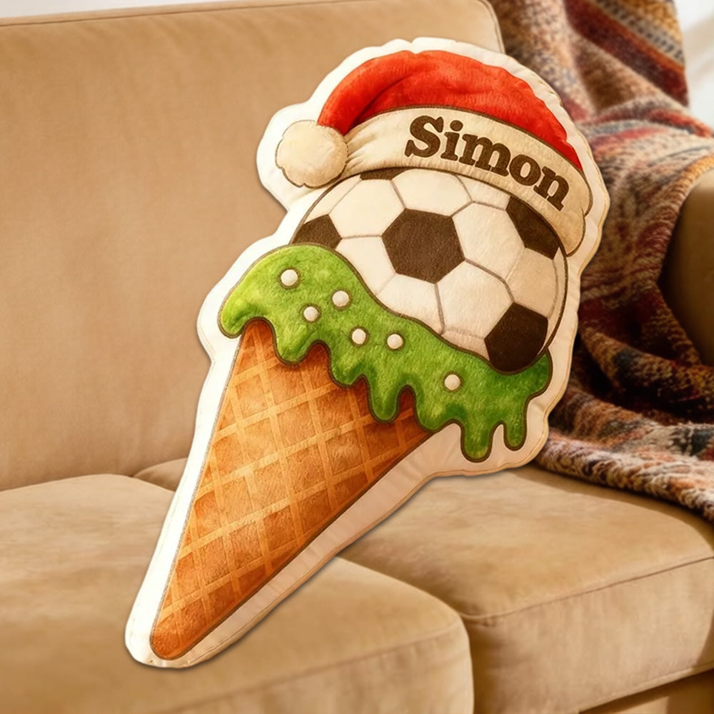 Custom Soccer Pillow for Christmas – Festive Holiday Gift for Soccer Fans