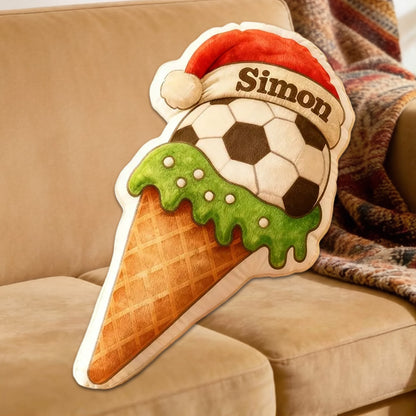 Custom Soccer Pillow for Christmas – Festive Holiday Gift for Soccer Fans