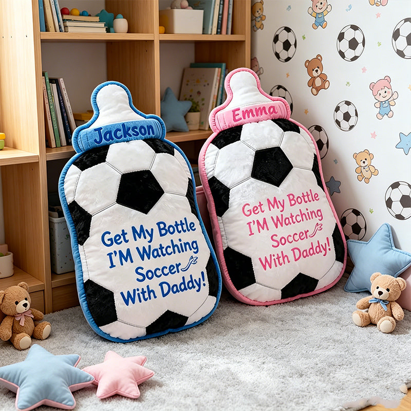 Personalized Soccer-Themed Baby Pillow – Fun Sports Gift for Boys and Girls