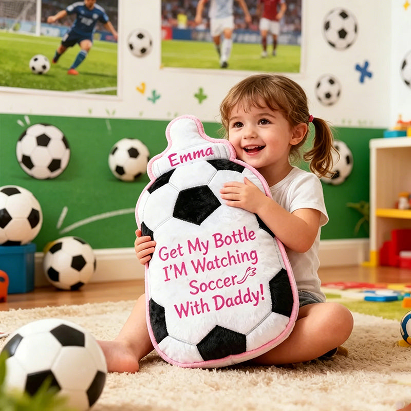 Personalized Soccer-Themed Baby Pillow – Fun Sports Gift for Boys and Girls