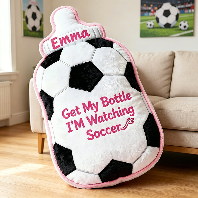 Personalized Soccer-Themed Baby Pillow – Fun Sports Gift for Boys and Girls