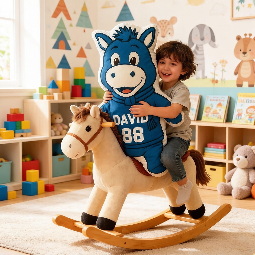 Personalized Sports Mascot Pillow – Custom Name & Number Gift for Kids and Fans