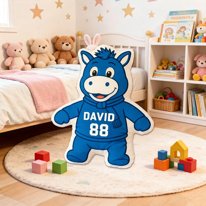 Personalized Sports Mascot Pillow – Custom Name & Number Gift for Kids and Fans