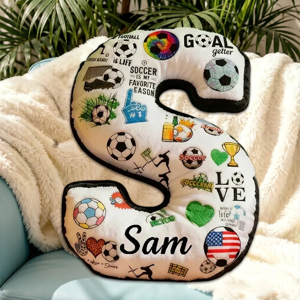 Personalized Soccer Letter with Custom Initial and Name – Fun Sports Gift for Kids, Athletes, and Soccer Lovers