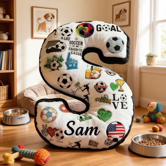 Personalized Soccer Letter with Custom Initial and Name – Fun Sports Gift for Kids, Athletes, and Soccer Lovers