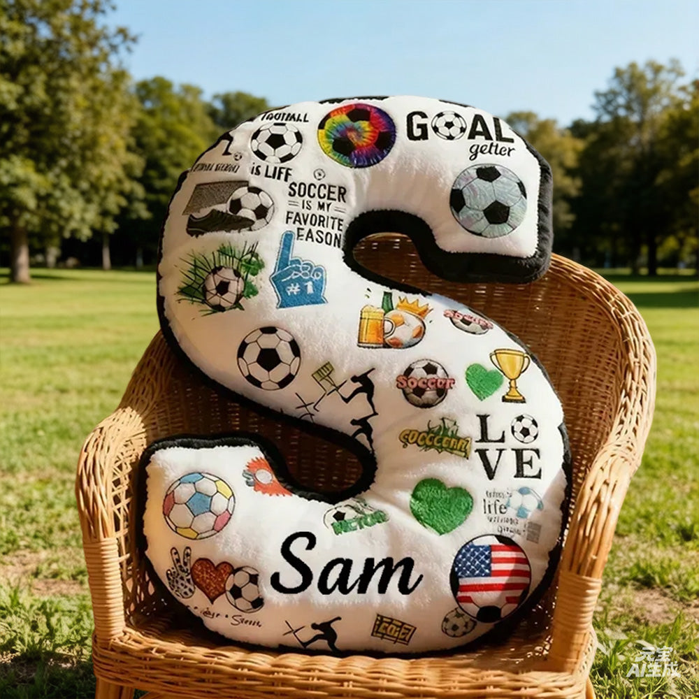 Personalized Soccer Letter with Custom Initial and Name – Fun Sports Gift for Kids, Athletes, and Soccer Lovers