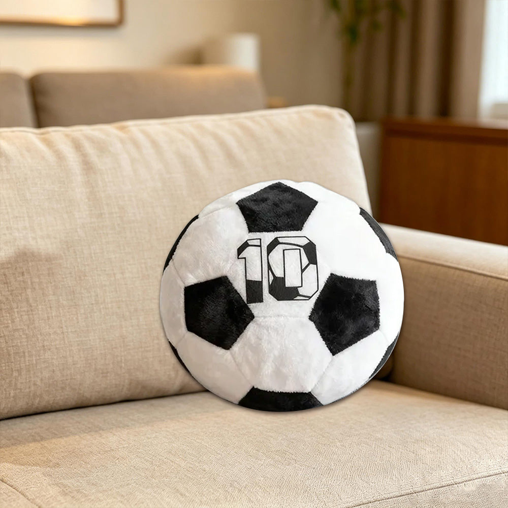 Personalized Soccer Pillow with Favorite Number – Unique Athlete Gift