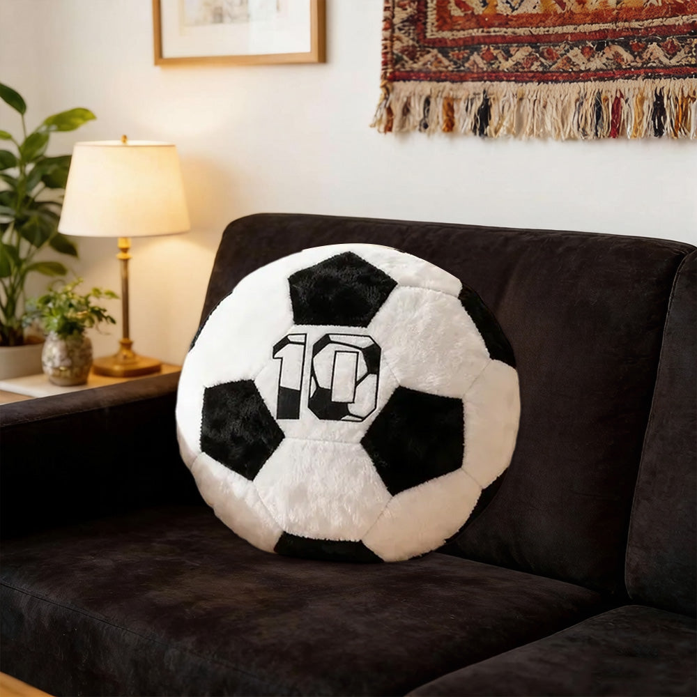 Personalized Soccer Pillow with Favorite Number – Unique Athlete Gift