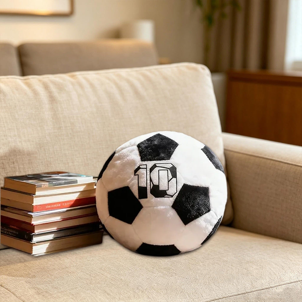 Personalized Soccer Pillow with Favorite Number – Unique Athlete Gift