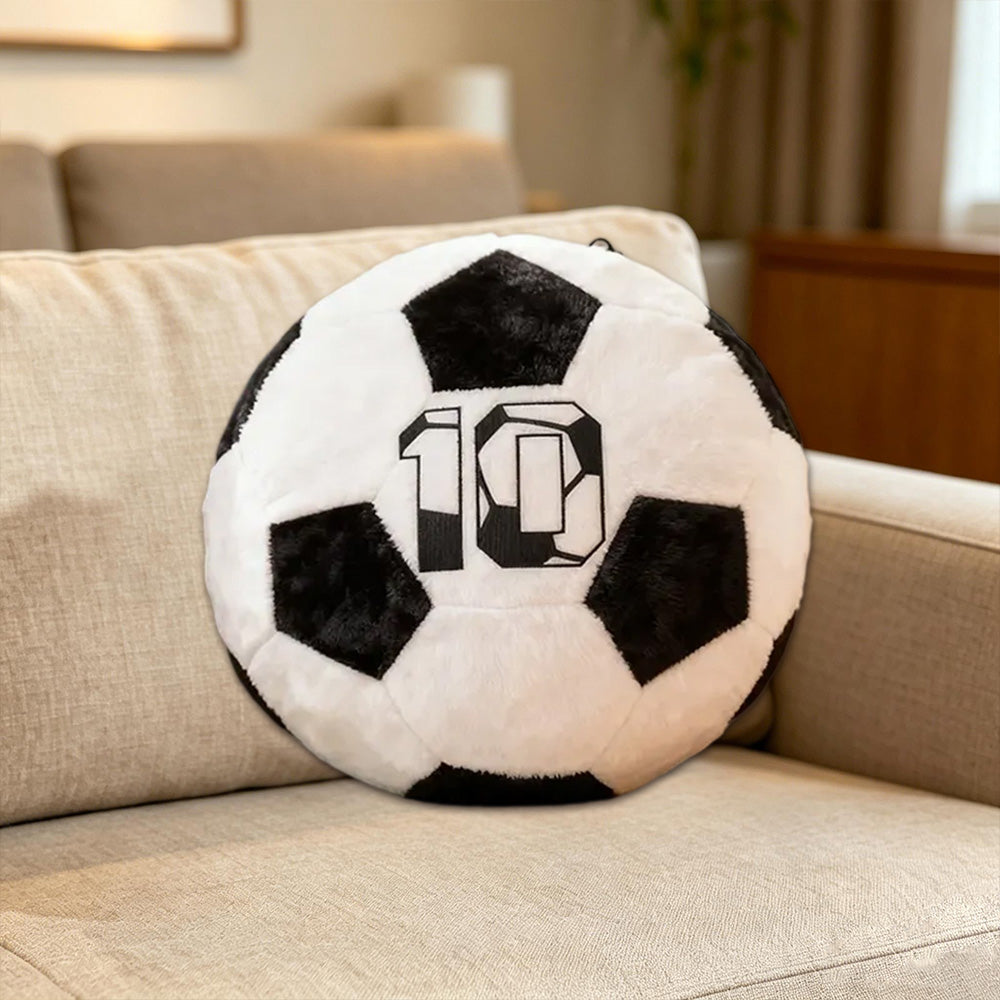 Personalized Soccer Pillow with Favorite Number – Unique Athlete Gift