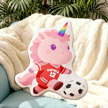 Personalized Soccer Pillow with Custom Name and Number – Sports Gift for Soccer Players, Kids, and Fans