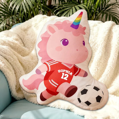 Personalized Soccer Pillow with Custom Name and Number – Sports Gift for Soccer Players, Kids, and Fans