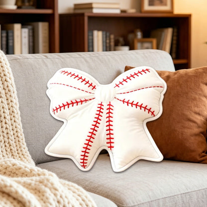 Personalized Soccer Ball Bow-Shaped Pillow – Custom Ball Design