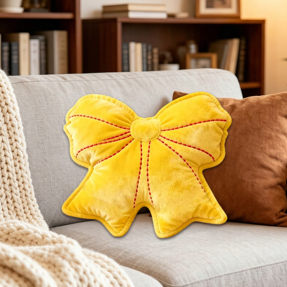Personalized Soccer Ball Bow-Shaped Pillow – Custom Ball Design