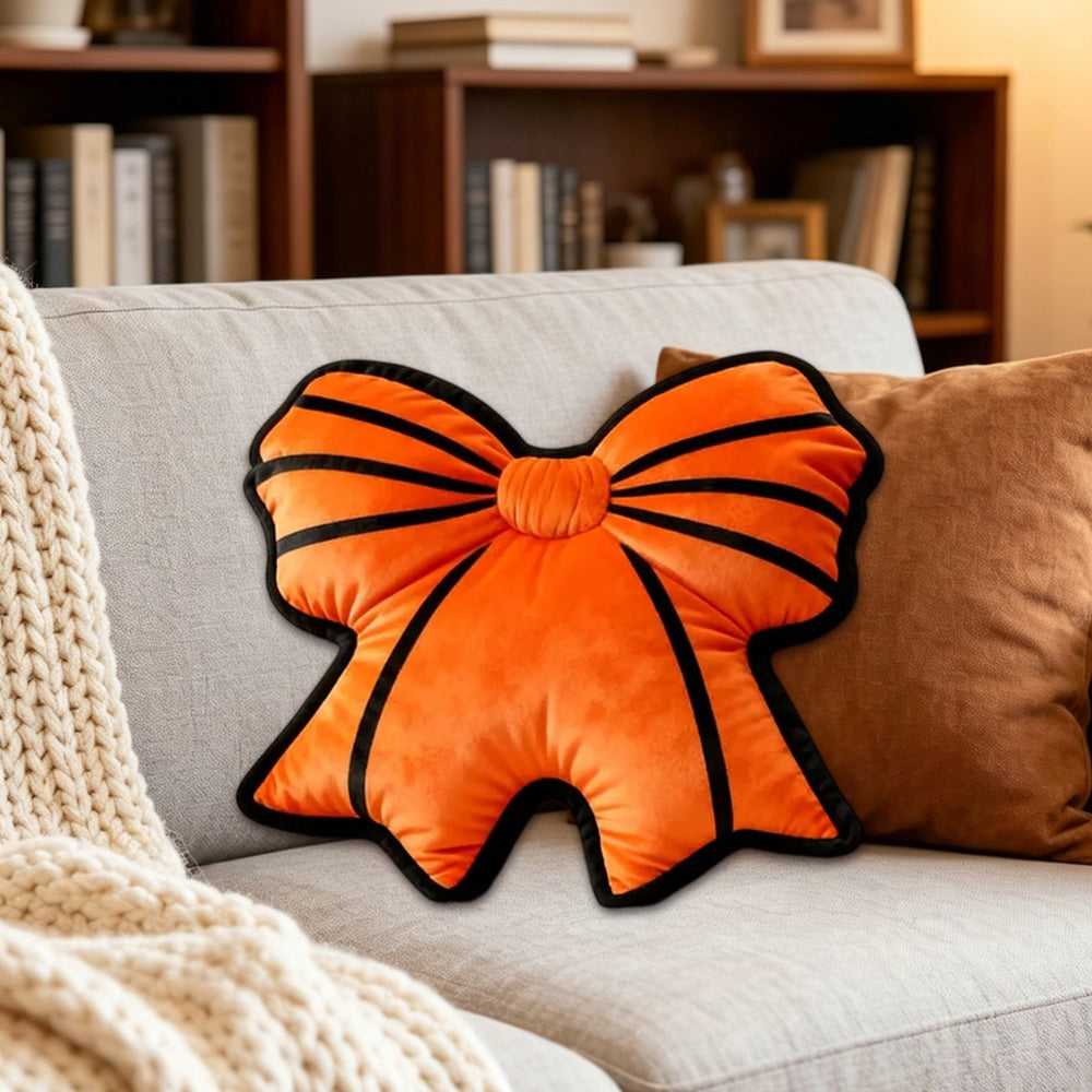 Personalized Soccer Ball Bow-Shaped Pillow – Custom Ball Design