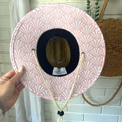 Personalized Leather Name Patch Straw Hat with Name and Symbols Sun Hat Gift for Toddler Child Adult