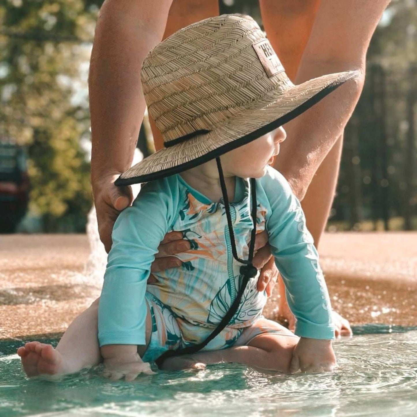 Personalized Kids Straw Hat with Name and Symbols Leather Patch Sun Hats for Baby Toddler Women Men