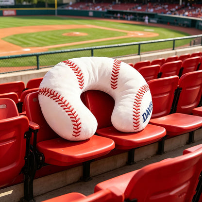 Personalized U-Shaped Baseball Pillow with Custom Name Design