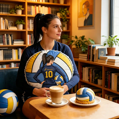Personalized Volleyball Pillow – Custom Name with Player Design for Volleyball Fans
