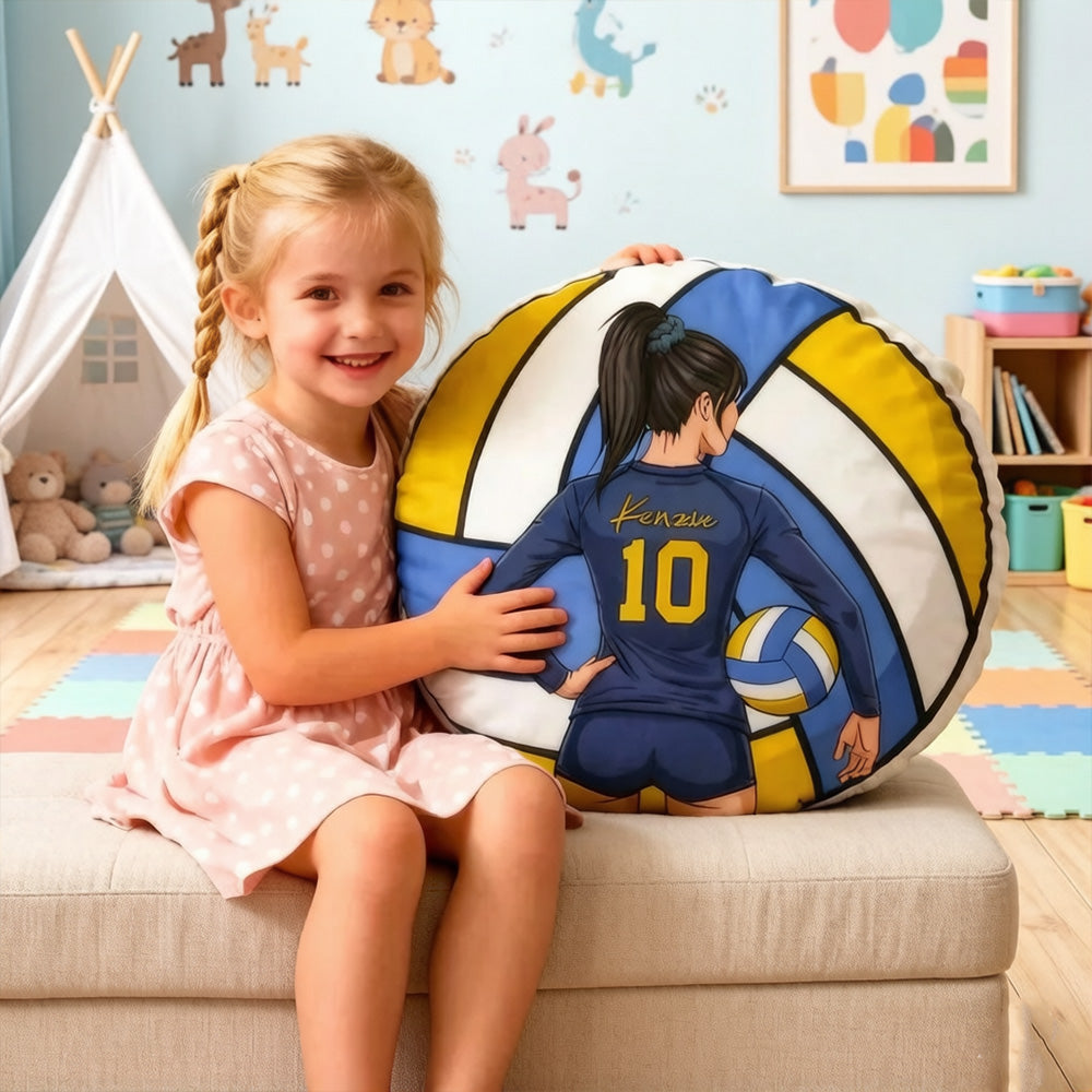 Personalized Volleyball Pillow – Custom Name with Player Design for Volleyball Fans