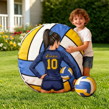Personalized Volleyball Pillow – Custom Name with Player Design for Volleyball Fans