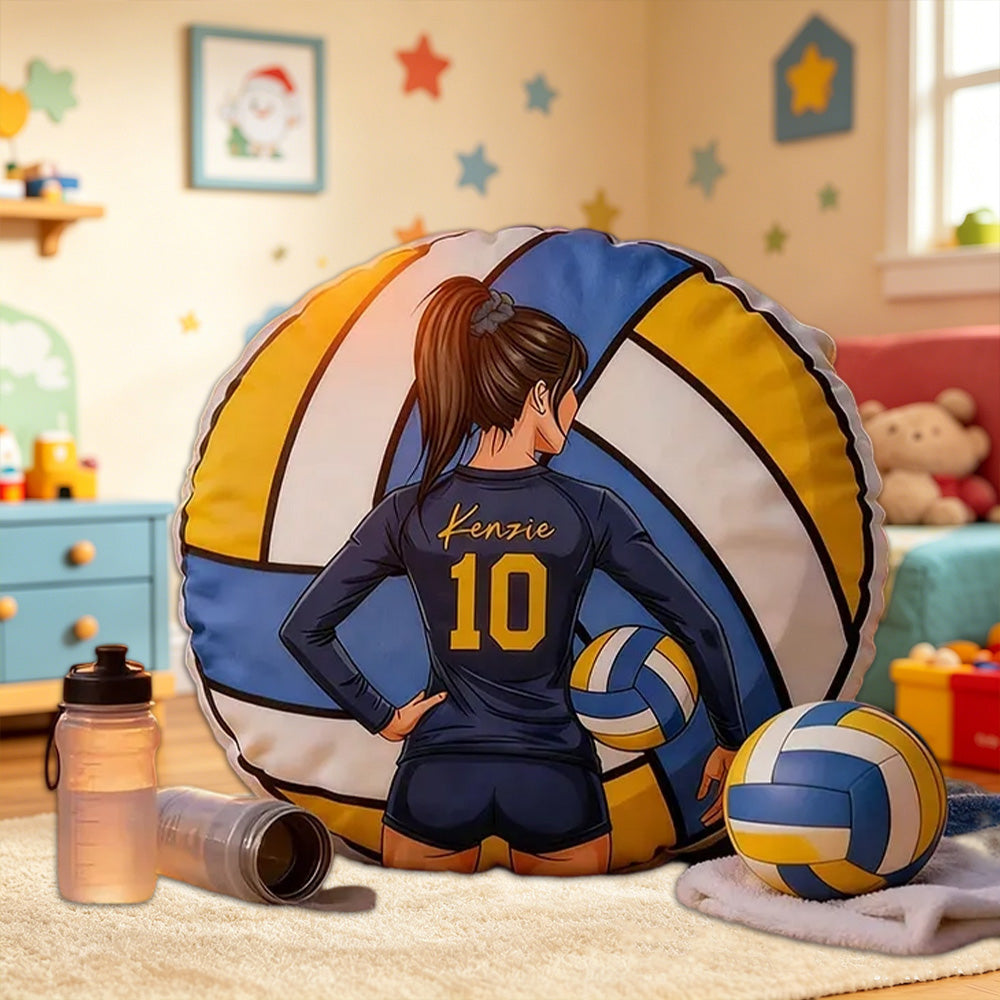 Personalized Volleyball Pillow – Custom Name with Player Design for Volleyball Fans