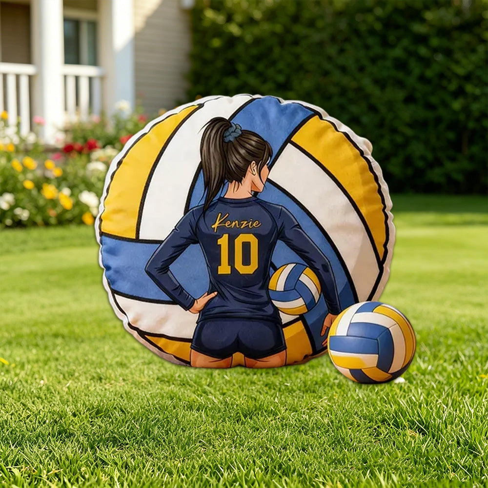 Personalized Volleyball Pillow – Custom Name with Player Design for Volleyball Fans