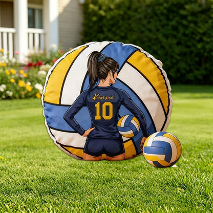 Personalized Volleyball Pillow – Custom Name with Player Design for Volleyball Fans