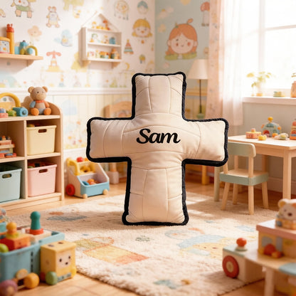 Personalized Volleyball Cross Pillow – Custom 3D Graphic, Home Decor, and Sports Gift