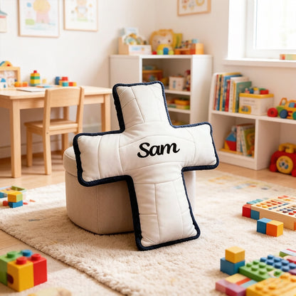 Personalized Volleyball Cross Pillow – Custom 3D Graphic, Home Decor, and Sports Gift