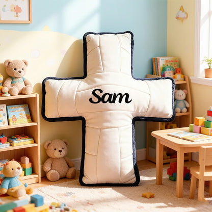 Personalized Volleyball Cross Pillow – Custom 3D Graphic, Home Decor, and Sports Gift