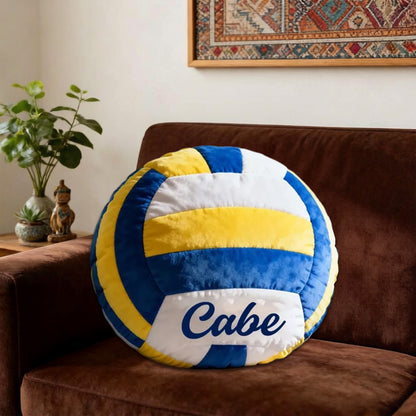 Personalized Volleyball Pillow – Vibrant 3D Graphic Design and Custom Name Gift