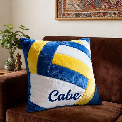 Personalized Volleyball Pillow – Vibrant 3D Graphic Design and Custom Name Gift