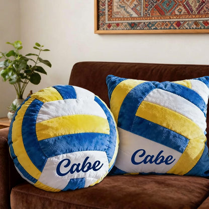Personalized Volleyball Pillow – Vibrant 3D Graphic Design and Custom Name Gift