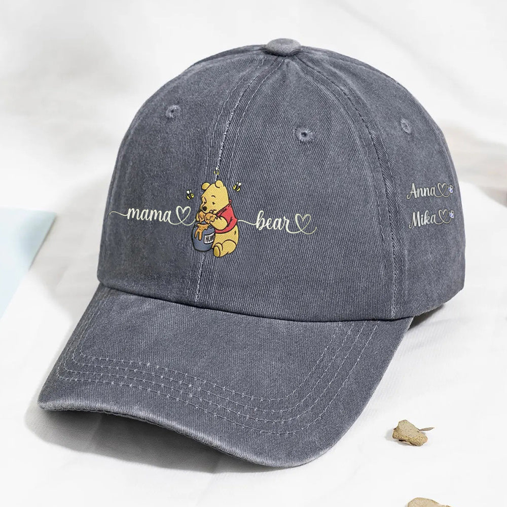 Custom Embroidered Mama Bear Baseball Cap Personalized Trendy Mom Baseball Hat Mother’s Day Gift Ideas