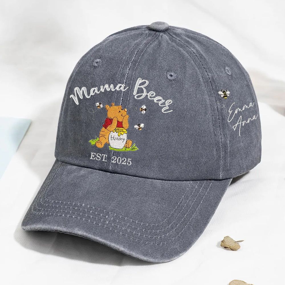 Custom Embroidered Mama Bear Baseball Cap Personalized Mama Bear Gift for Mother’s Day