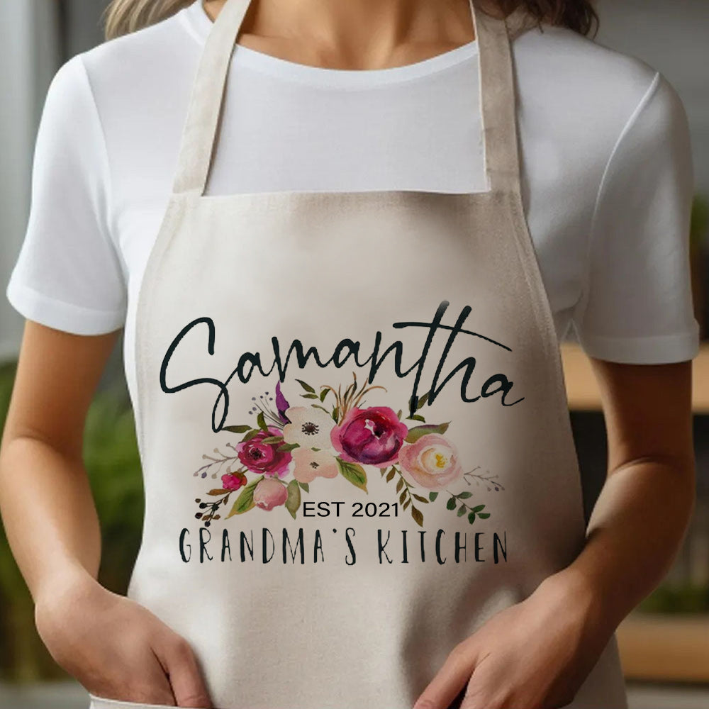 Personalized Aprons for Women Mom Grandma Mother's Day Kitchen Aprons Best Aprons for Women