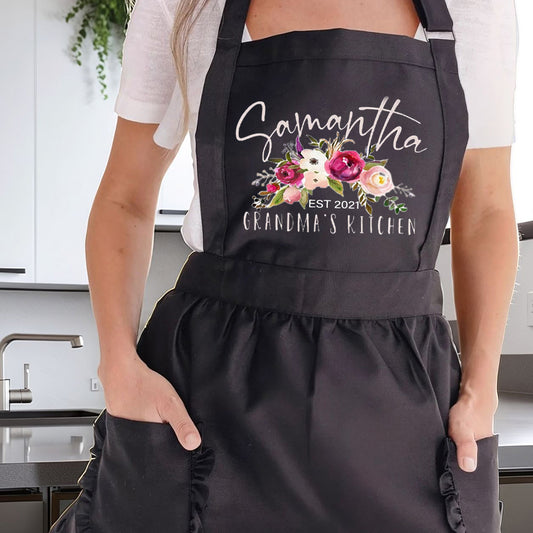 Personalized Aprons for Women Mom Grandma Mother's Day Kitchen Aprons Best Aprons for Women