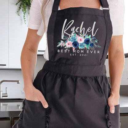 Personalized Aprons for Women Mom Grandma Mother's Day Kitchen Aprons Best Aprons for Women