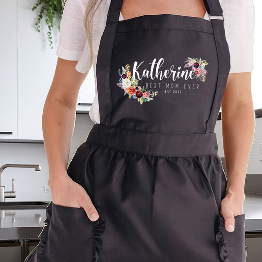 Personalized Aprons for Women Mom Grandma Mother's Day Kitchen Aprons Best Aprons for Women