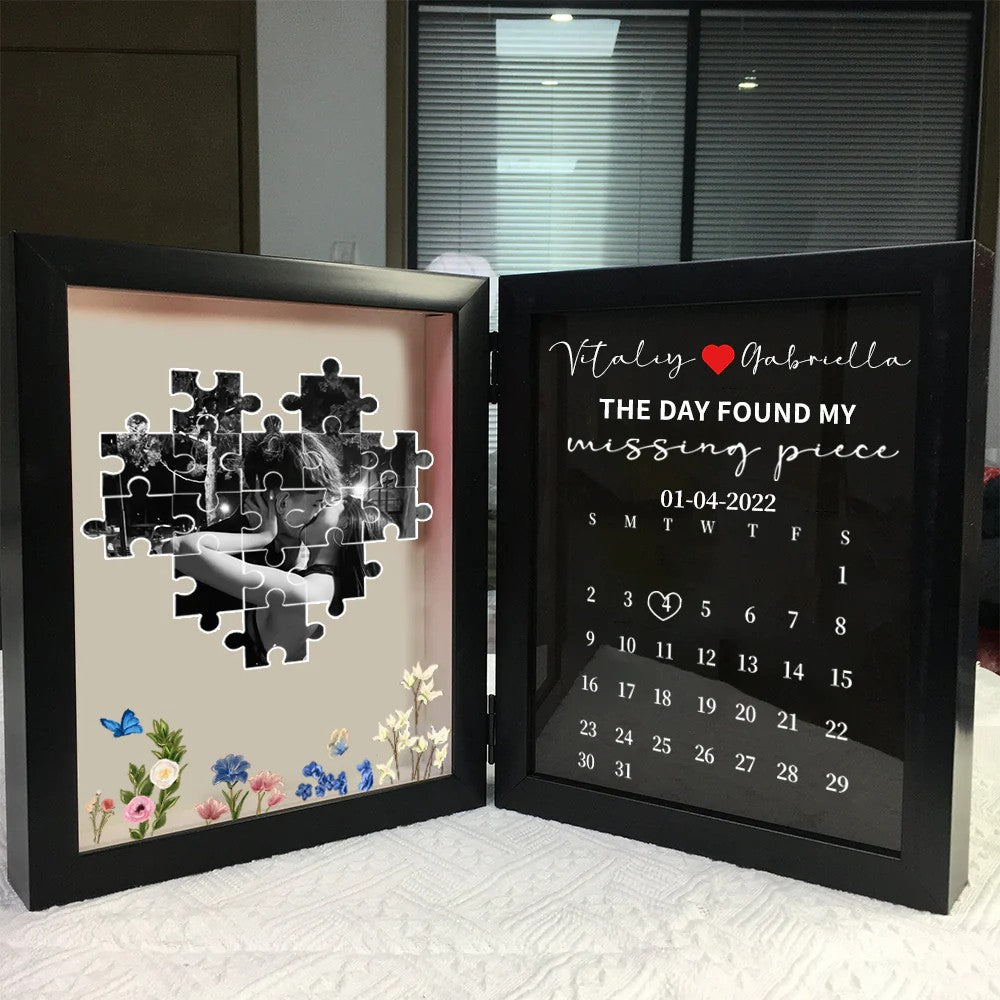 Personalized Heart Puzzle & Calendar Frame