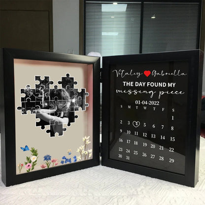 Personalized Heart Puzzle & Calendar Frame